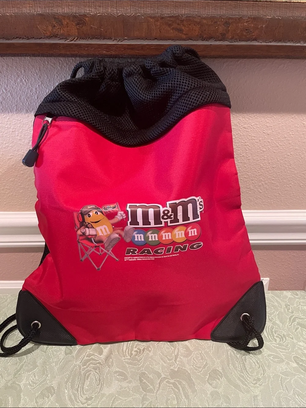 M&M'S Red and Black Racing Drawstring Bag 2008